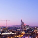 city scape of Manchester during twilight